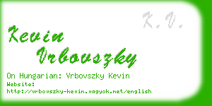 kevin vrbovszky business card